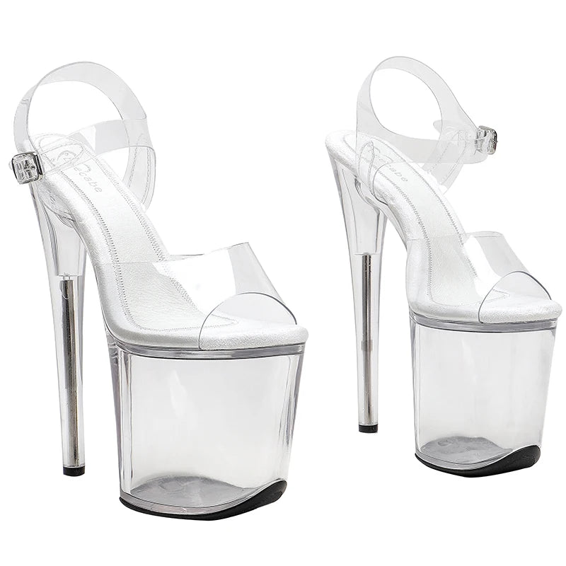 8-Inch Clear Platform Heels - Pole Dance Shoes