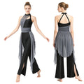 Lyrical Dance Jumpsuit | Draped Mesh