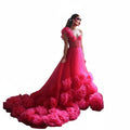 Hot Pink Floral Tulle Gown | Stage & Drag