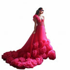 Hot Pink Floral Tulle Gown | Stage & Drag