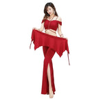 Belly Dance Costume Set | 3-Piece | Off-Shoulder & Flare Pants