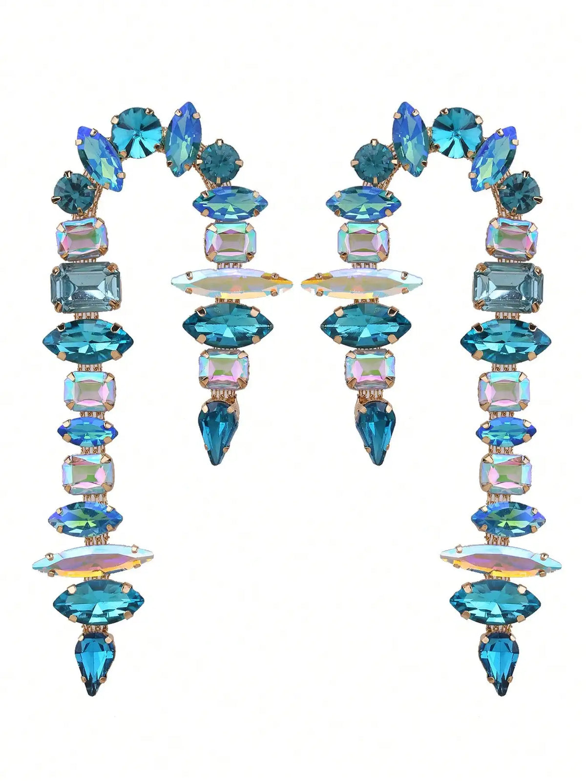 Rhinestone Drop Earrings | Tassel Sparkle