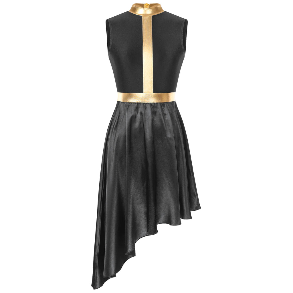 Halo Metallic Waist Lyrical Dance Dress