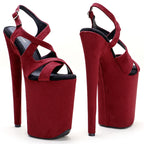 Suede Platform Pole Dance Sandals – 9-Inch High Heel Stage Shoes