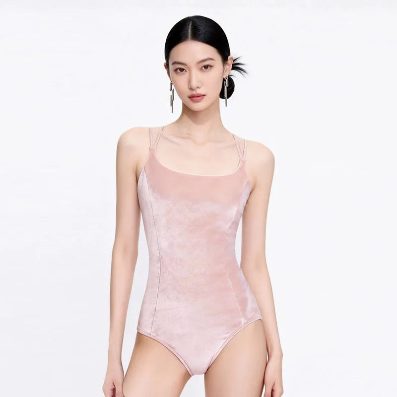Velvet Cross-Back Ballet Leotard | Women | S–XXL