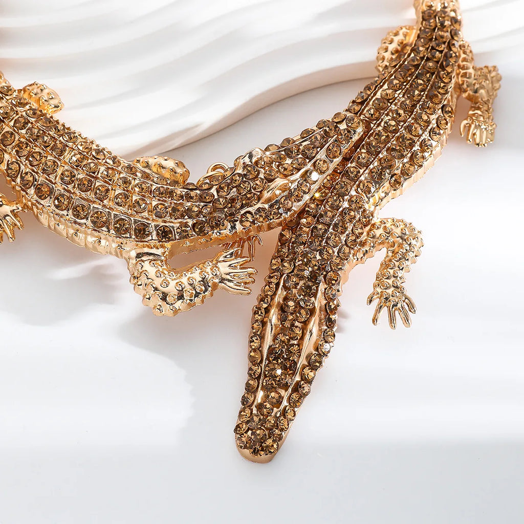 Crocodile Collar Necklace | Sculptural Statement
