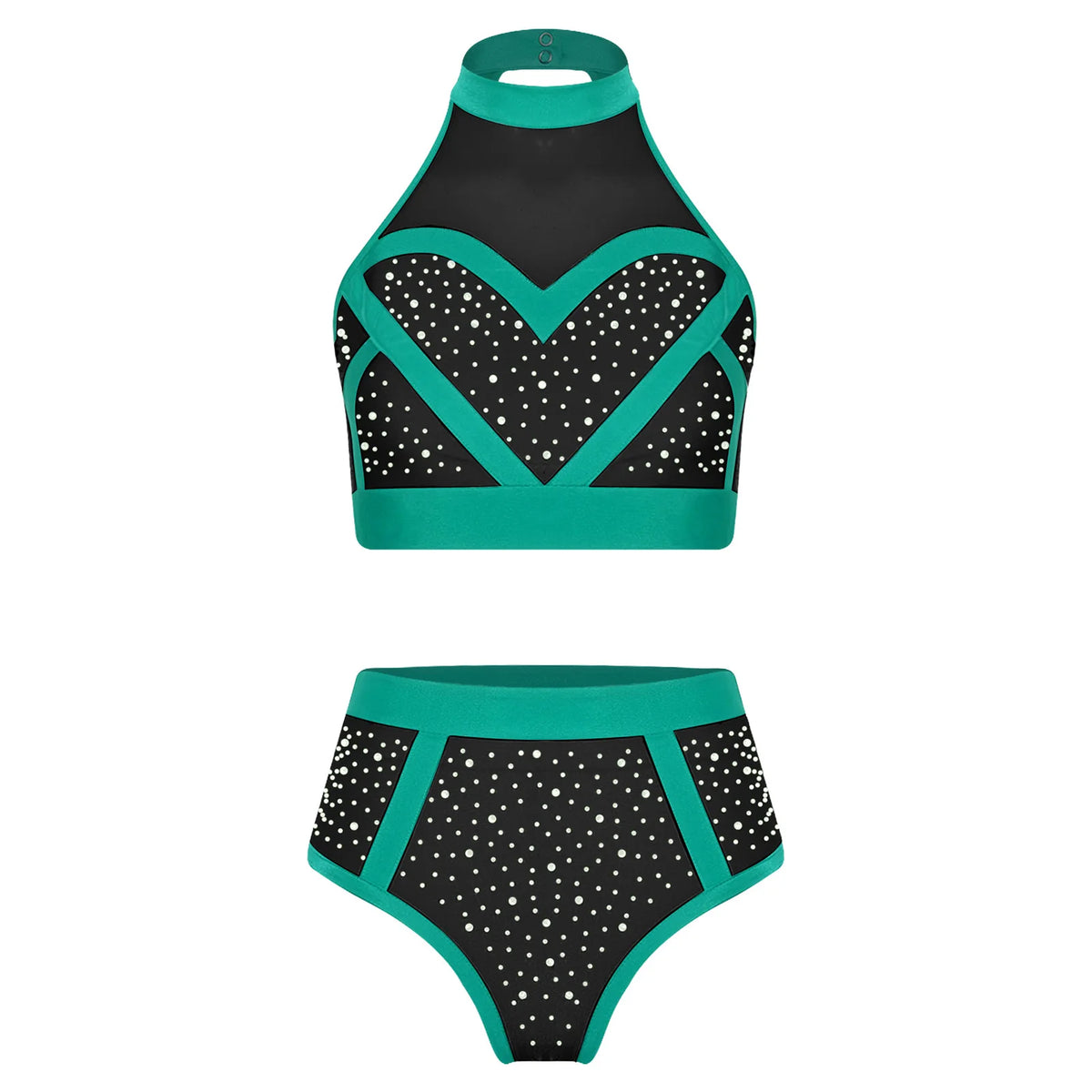 Pole Dance Set | Rhinestone Color Block