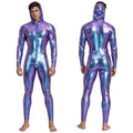 Men’s Metallic Jumpsuit | Hooded Zip-Front