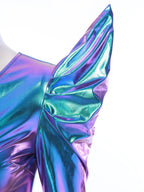 Metallic Jumpsuit | Statement Shoulders & Flares