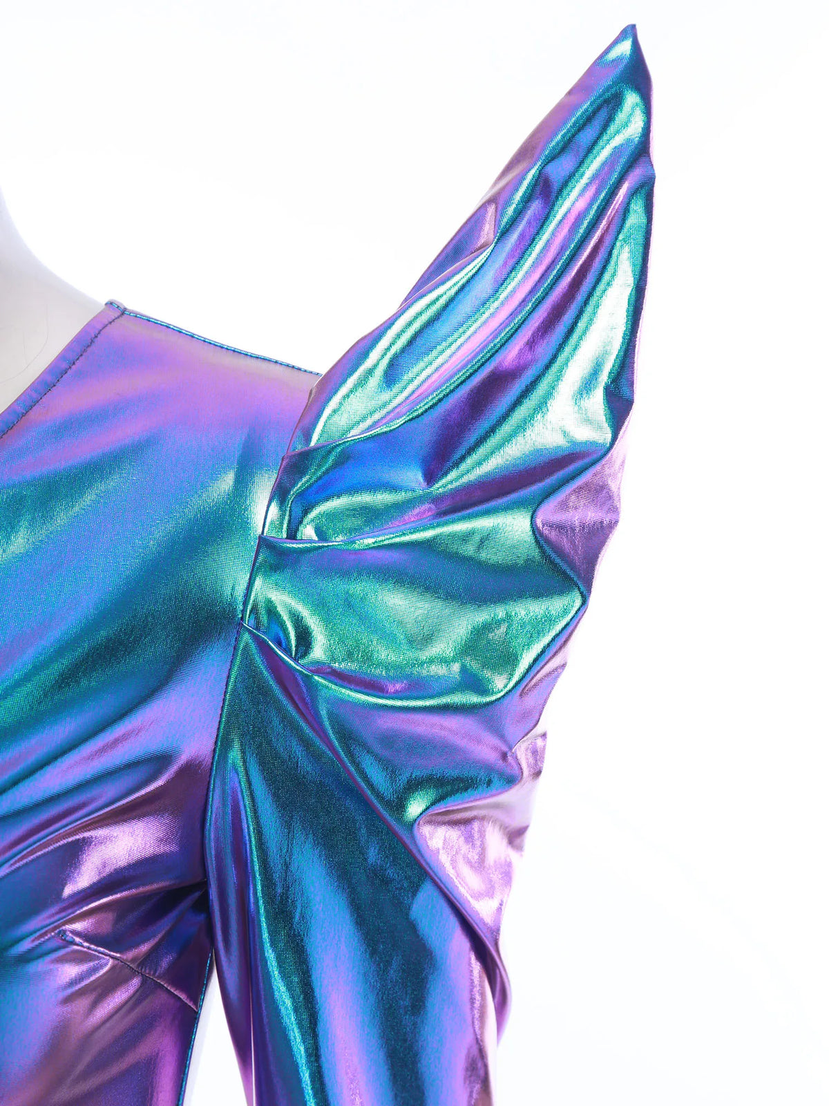 Metallic Jumpsuit | Statement Shoulders & Flares