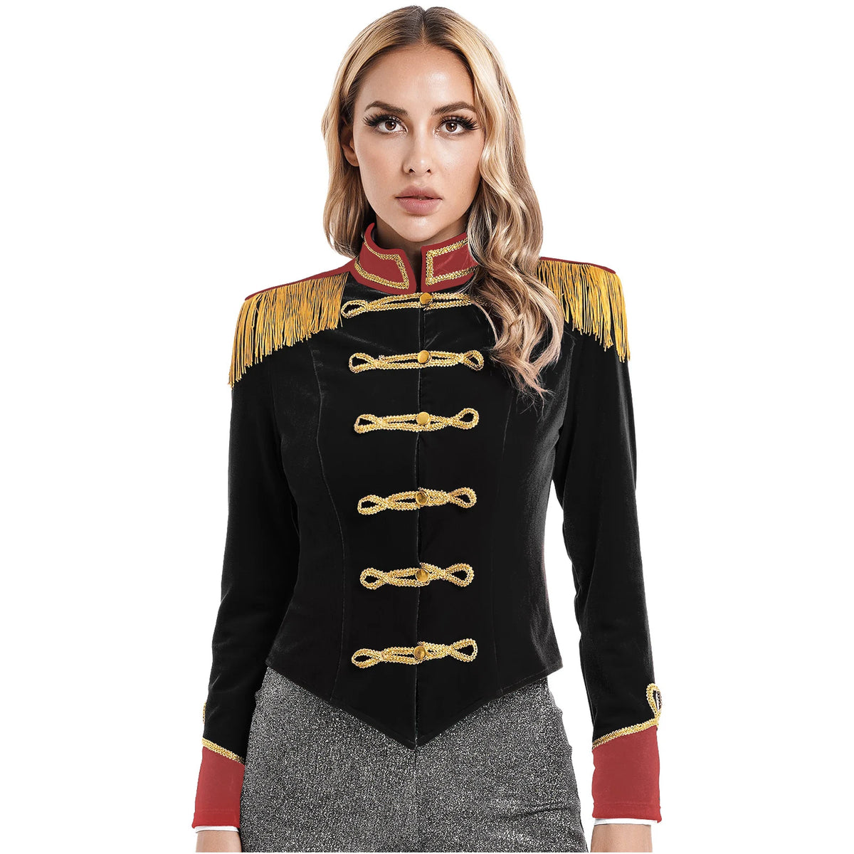 Ringmaster Velvet Jacket | Gold Braid | Circus Costume