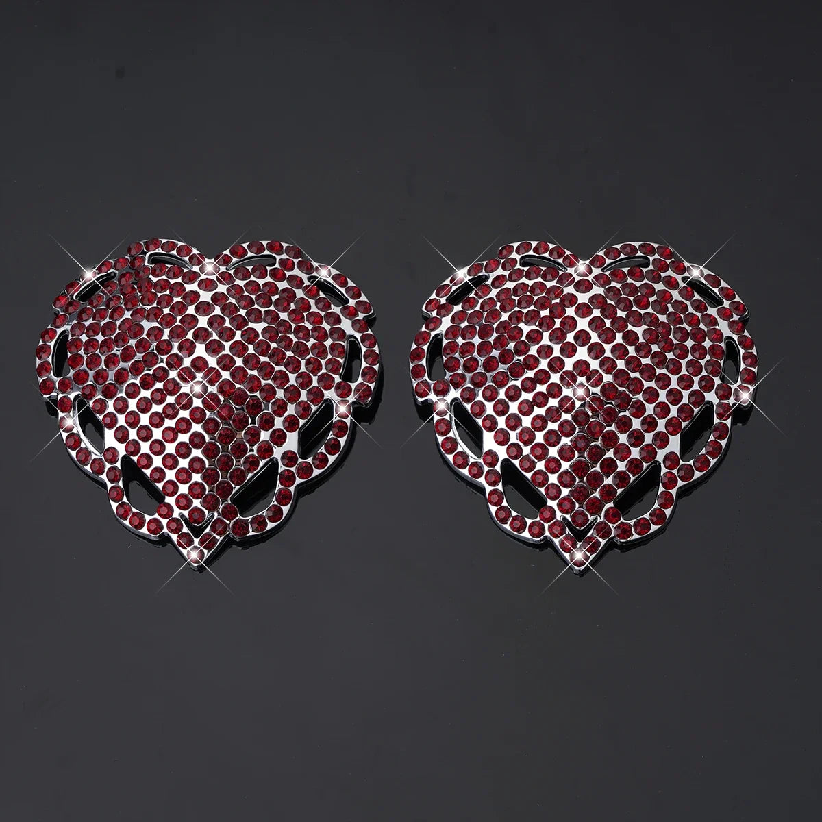 Rhinestone Heart Nipple Pasties | Reusable | 6 Colors
