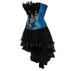 Peacock Corset & Skirt Set | Feather Embroidery