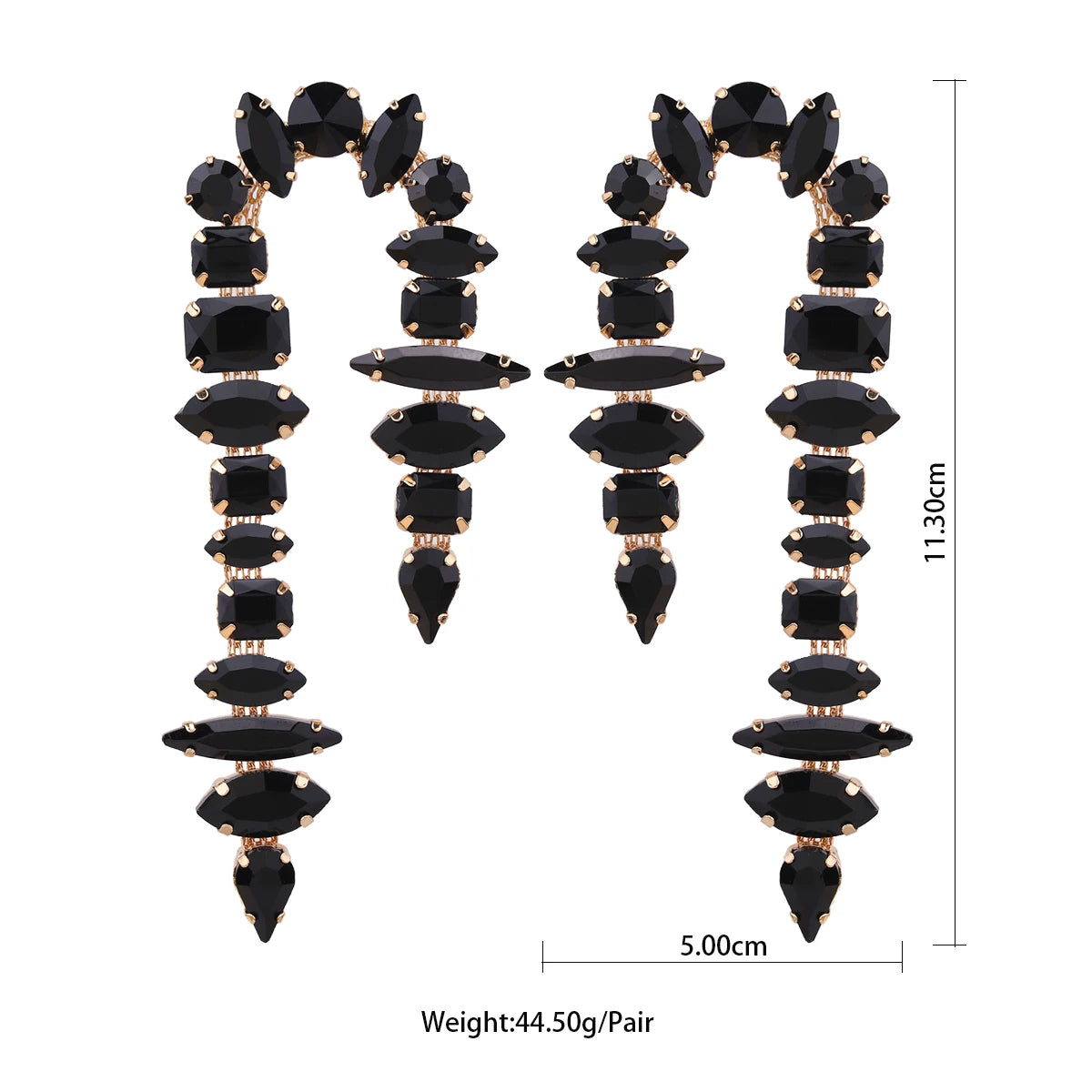 Rhinestone Drop Earrings | Tassel Sparkle