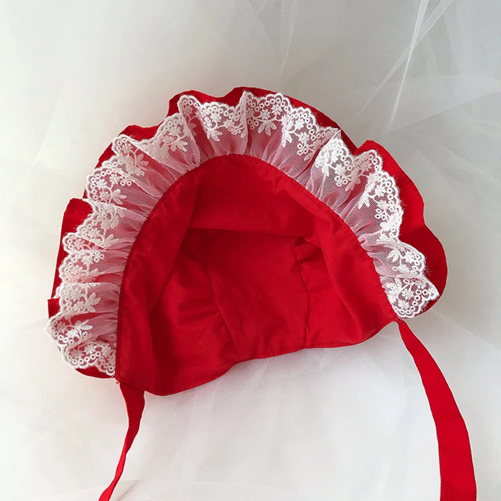 Lolita Ruffle Bonnet | Cotton & Lace | Adjustable