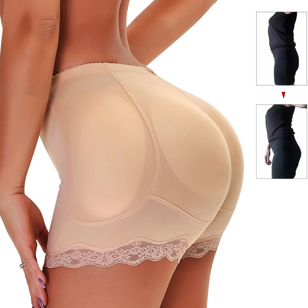 Lace-Trim Padded Butt Lifter | Hip Enhancer Shorts