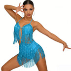 Starlight Tassel Sequin Latin Dance Bodysuit