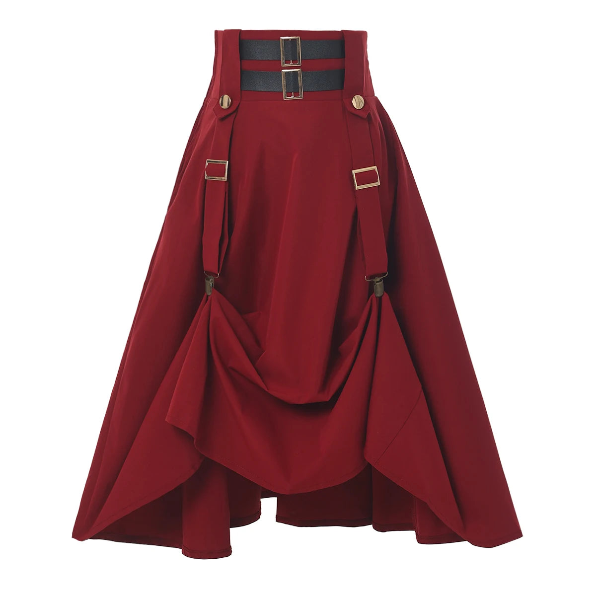 Steampunk Skirt | Draped Buckle Detail