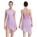 Applique Rhinestone Lyrical Dress | Mock Neck | 4-Strap Back