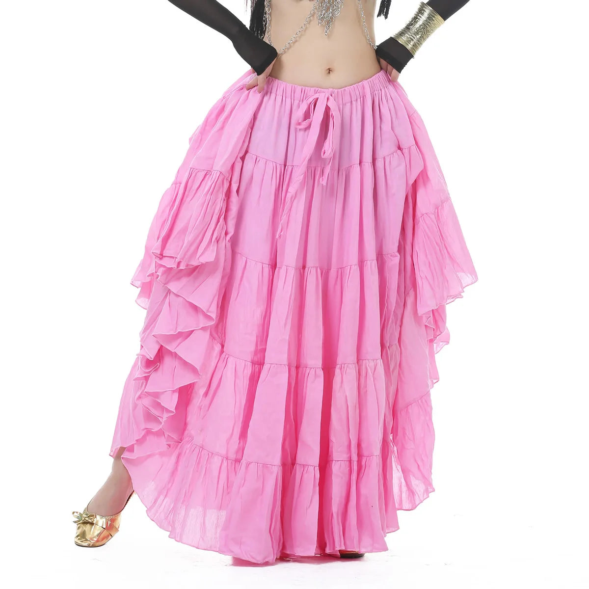 Tribal Gypsy Belly Dance Skirt | 21-Yard Linen Maxi