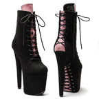 8-Inch Two-Tone Platform Ankle Boots
