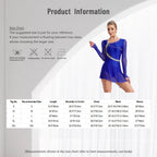 Rhinestone Mesh Skating Dress | Long Sleeve | Backless