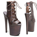 20cm Shiny Grey Ankle Boots - Trendy Platform Dance Boots