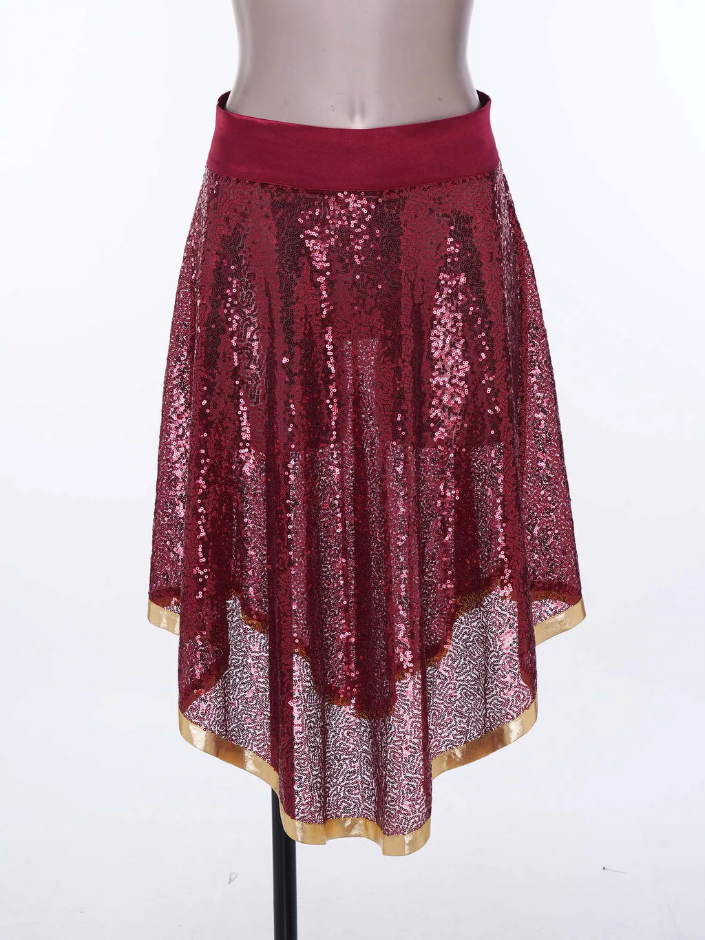 Liturgical Praise Dance Dress & Sequin Skirt Set | Bell Sleeve Overlay | Church Worship