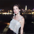 Rhinestone Metal Clip Camisole - Low Cut Backless Crop Top