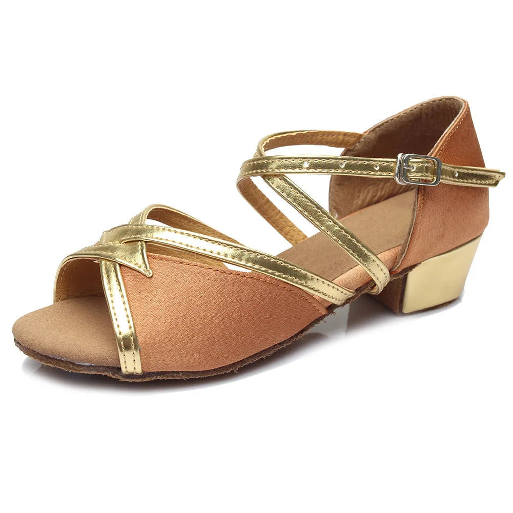 Latin Dance Sandals | Low Block Heel | 3.5 cm