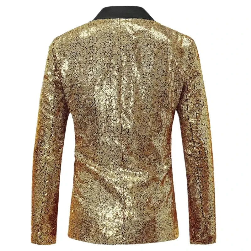 Men’s Sequin Blazer | Contrast Lapels