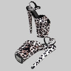 Leopard Print Platform Heels - 9-Inch Suede Sandals for Pole Dance & Performance