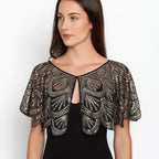 Sequin Shawl Cape | Sparkling Ruffle | Stage & Party