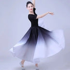 Flamenco Dance Skirt | Gradient Satin | 180–720 Degree | 9 Colors
