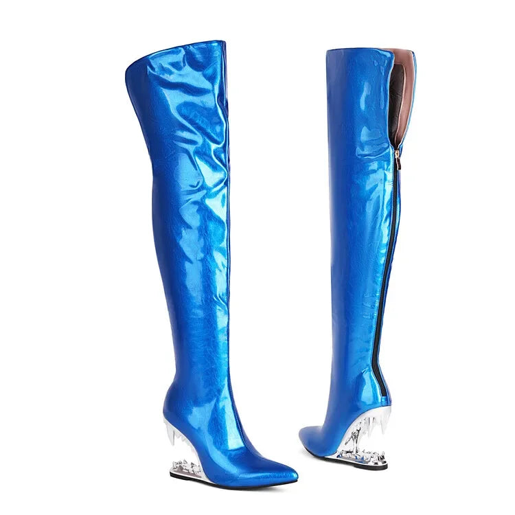Tiger Heel Over-the-Knee Boots | 10.5cm Stage Heel
