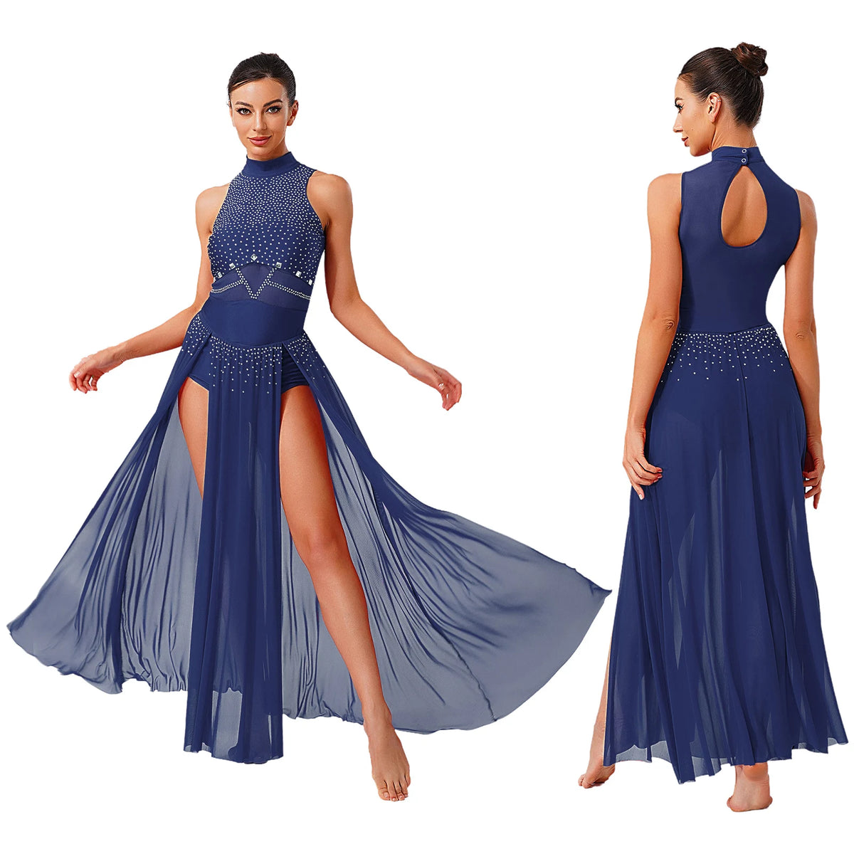 Moonlight Sequin Lyrical Dance Maxi Dress