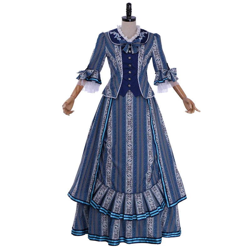 Victorian Bustle Dress | Phantom Costume | Blue