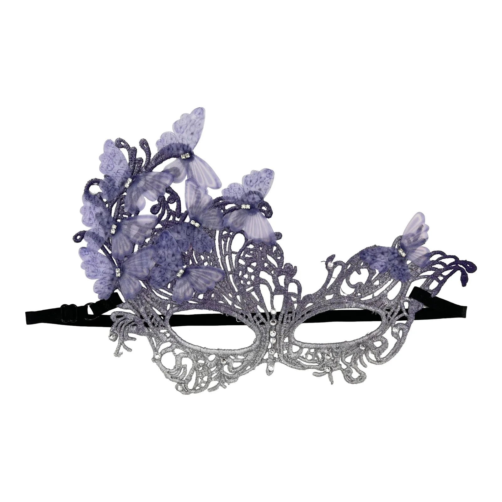 Butterfly Lace Masquerade Mask | Half Face | 7 Colors