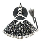 Witch Costume Set | Tulle Skirt, Hat & Broom | Halloween