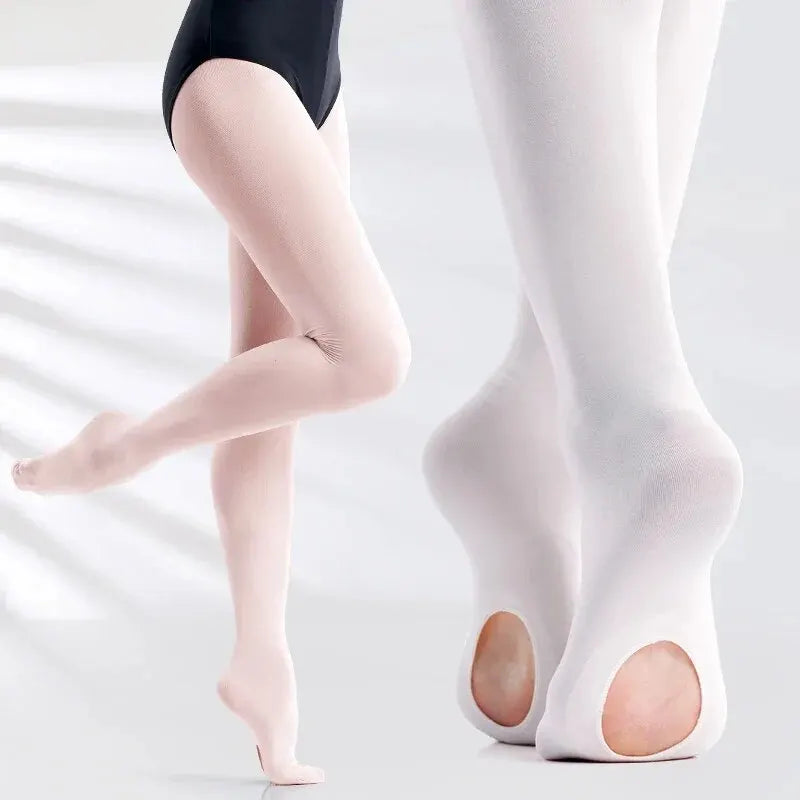60D Microfiber Ballet Dance Tights | Convertible | S–XXL