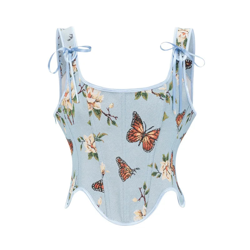 Floral Overbust Corset | Victorian & Gothic | 8 Colors