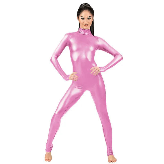 Metallic Catsuit | Long-Sleeve Performance Unitard