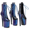 8-Inch Snakeskin Platform Ankle Boots - Exotic High Heel Performance Boots