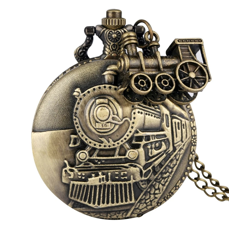 Steampunk Pocket Watch | Steam Train Detail