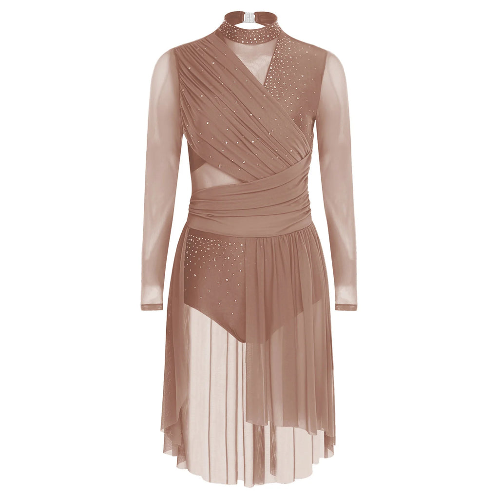 Lyrical Dance Dress | Rhinestone Open Back