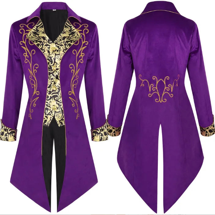Steampunk Tailcoat | Gold Embroidery