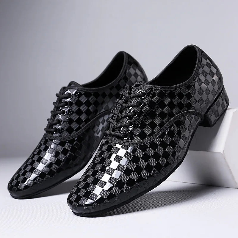 Men’s Dance Shoes | Black Checkerboard