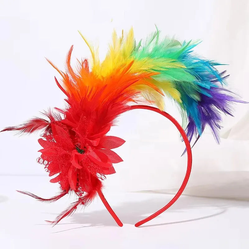 Feather Fascinator Headband | Tall Plume | 8 Colors