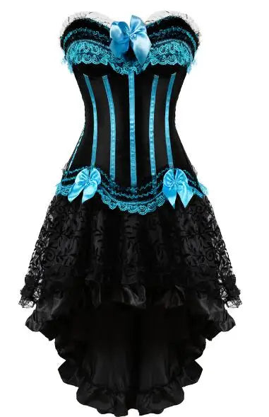 Striped Corset Dress | Lace-Up | Plus Sizes