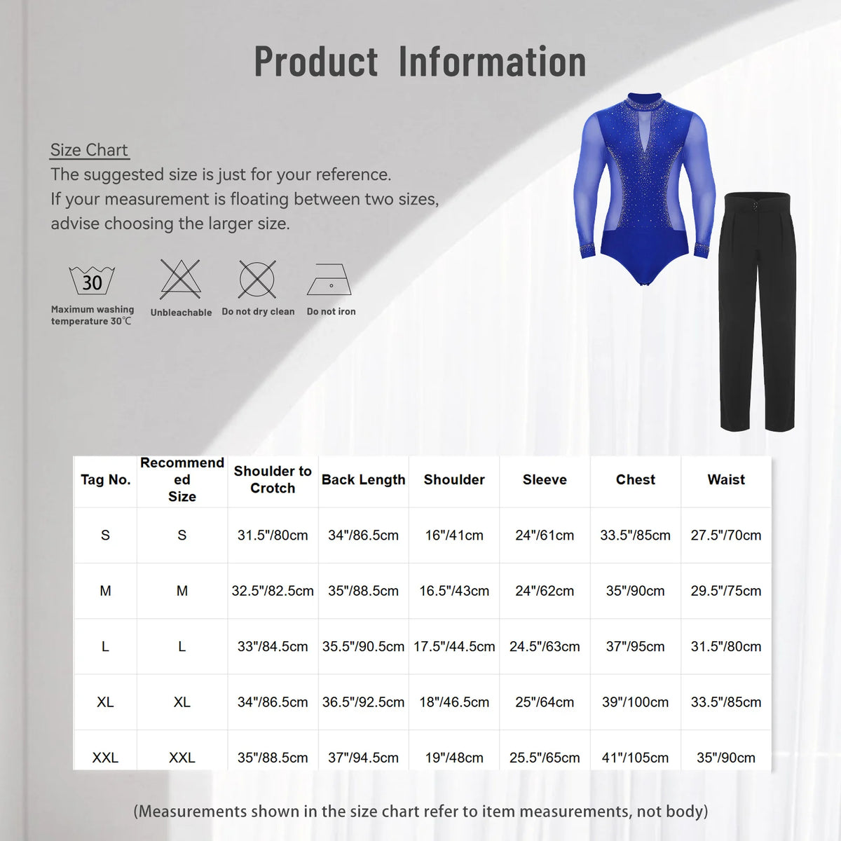 Men’s Latin Outfit | Rhinestone Mesh
